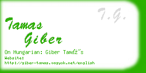 tamas giber business card